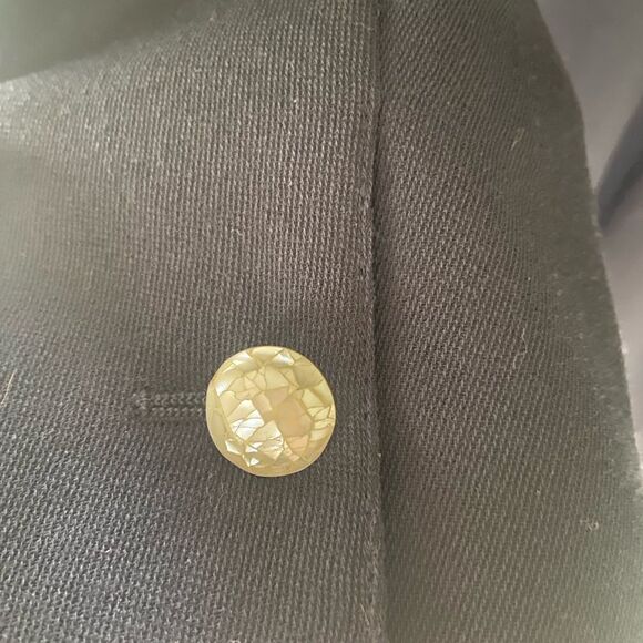 Vintage Emanuel Ungaro Navy Button-Front Dress, Italian Size 12 - Picture 4 of 5